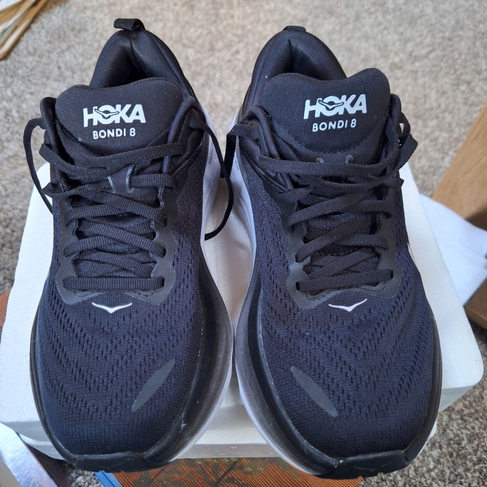 HOKA Bondi 8 Black Running Shoes